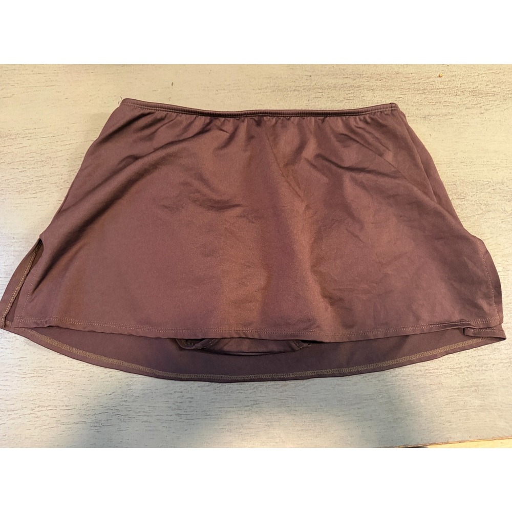 SKIRTED brown GABAR  lined swimsuit bikini bottom size 8